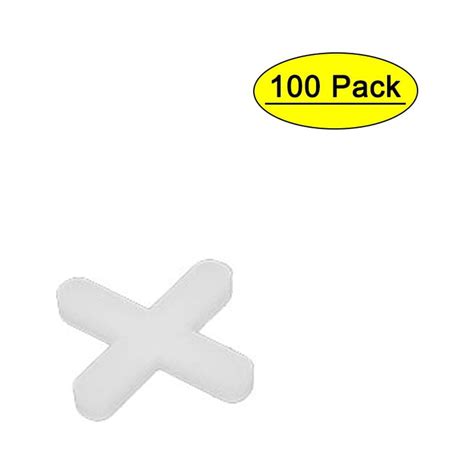 Wall Floor Ceramic Tile Plastic Cross Spacer 4mm White 100pcs