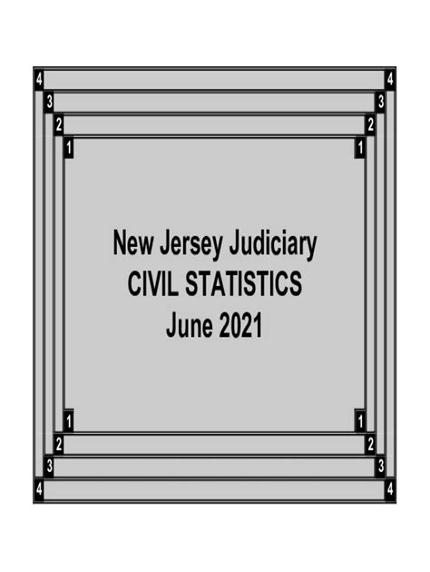 Fillable Online New Jersey Judiciary Civil Statistics June 2021 New Jersey Judiciary Civil