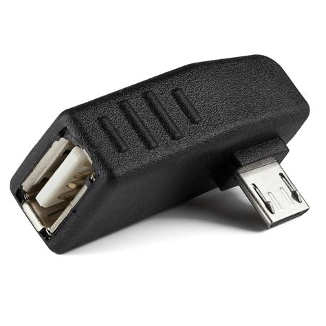 Adaptor Otg Micro Usb Unghi De 90 Grade Cu Orientare Spre Dreapta