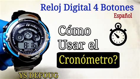 Reloj Digital Deportivo C Mo Usar Inicio Pausa Reinicio El