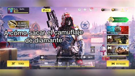 Como sacar el camuflaje de diamante fácil y rápido CODM YouTube