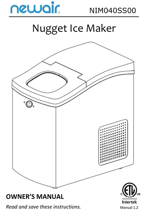 Nugget Ice Maker NIM040SS00 User Manual