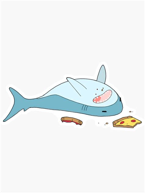 Pizza Frompy Shark Sticker For Sale By Megan Ganley Shark Cute