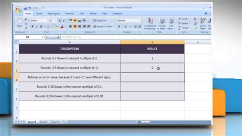 How To Use The Floor Function In Excel Tutorial Youtube