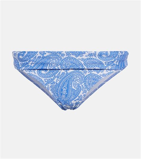 Heidi Klein Cap Mala Folded Bikini Bottoms Blue Editorialist