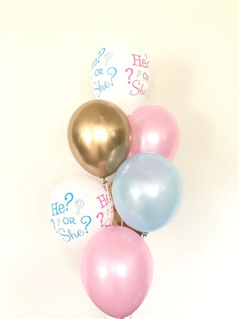 Gender Reveal Balloons Gender Reveal Baby Shower Balloons | Etsy