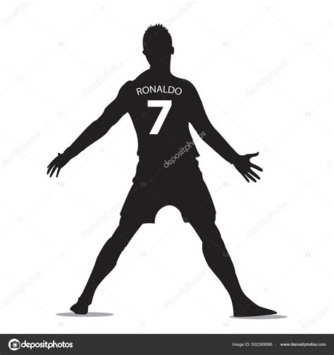 Cristiano Ronaldo vector silhouette, the illustration can be used for ...