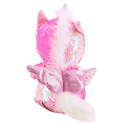 24cm Pink Unicorn Soft Toy With Sequin Reveal Reversible Sequins Toyland