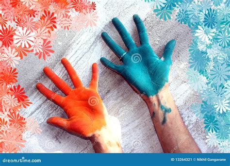 Holi Hands Stock Image Image 13264321