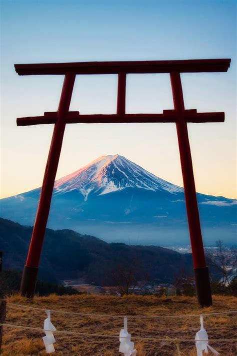 Mt Fuji during Sunrise stock photo. Image of japan, fuji - 303637758