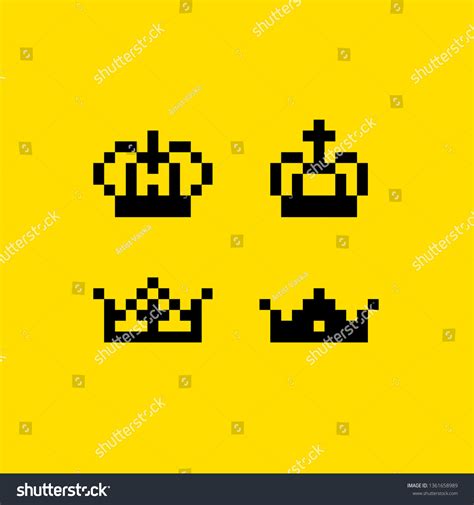 8bit Pixel Crown Vector Illustration Vector De Stock Libre De