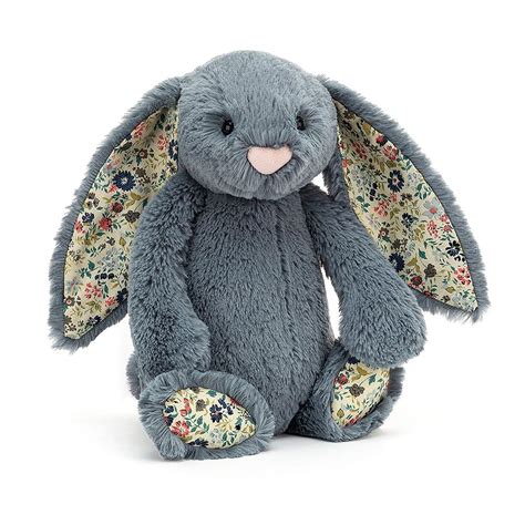 Jellycat Medium Blossom Dusky Blue Bunny