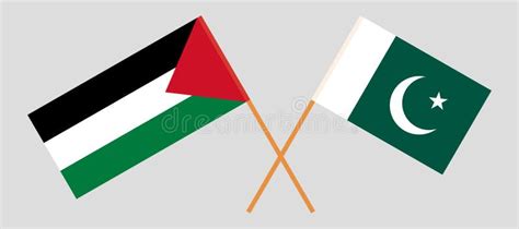 Pakistan And Palestine Flags Stock Illustration Illustration Of