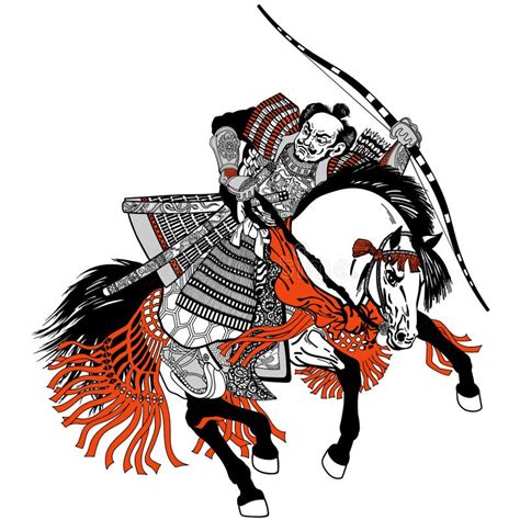 Un Guerrero Samurai Japon S Blanco Y Negro Ilustraci N Del Vector