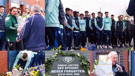 Leeds United Players Fans Gathered At Elland Road For Chris Kev