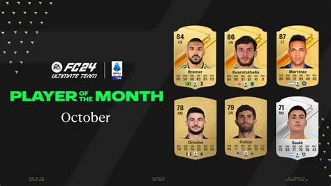 EA Sports FC 24 - Nominees for Serie A Player Of The Month (POTM ...