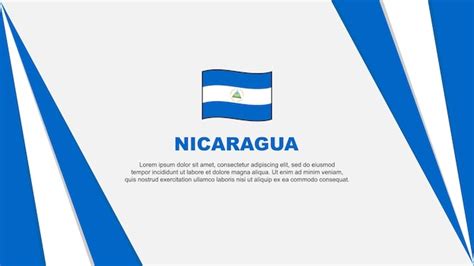 Premium Vector Nicaragua Flag Abstract Background Design Template