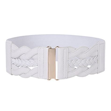 Best Of White Dress Thick Belt Womens White Wide Elastic Waist Belt