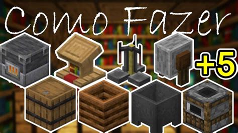 Craft dos 13 itens que dá profissão para os aldeões Minecraft YouTube