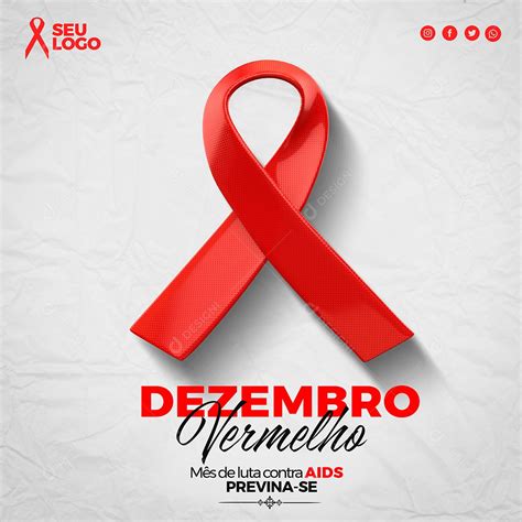 Dia Mundial Da Luta Contra Aids Dezembro Vermelho Social Media Psd