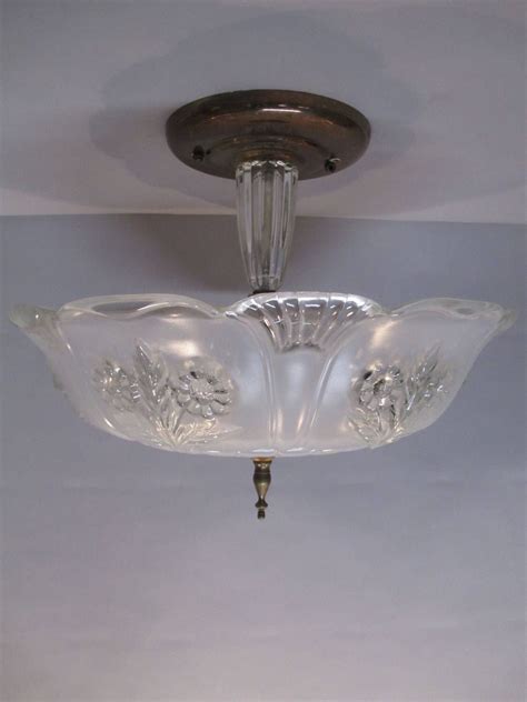 Vintage Art Deco Ceiling Light Semi Flush Mount Chandelier Ceiling