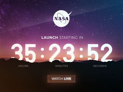 Nasa Launch Countdown [014] Dailyui Nasa Launch Countdown Timer Nasa