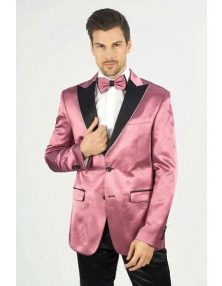 Mens Rose Gold Dusty Rose Blush Dark Pink Tuxedo B