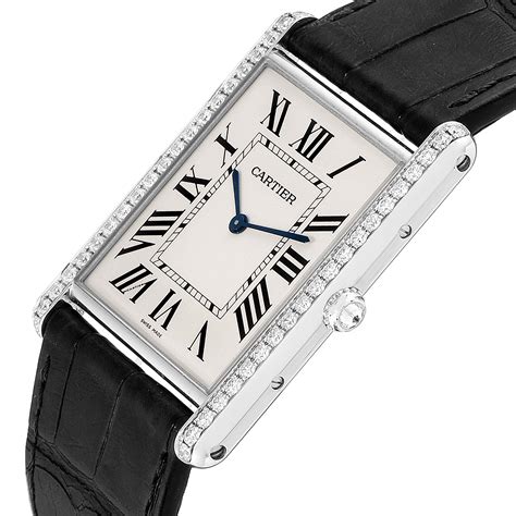 Cartier Tank Louis White Gold Wt Stock Swisswatchexpo