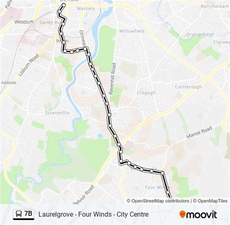 7b Route Schedules Stops And Maps City Centre Four Winds