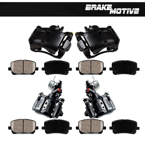 Frontrear Black Brake Calipers Pads For 2003 2004 2005 2007 Honda