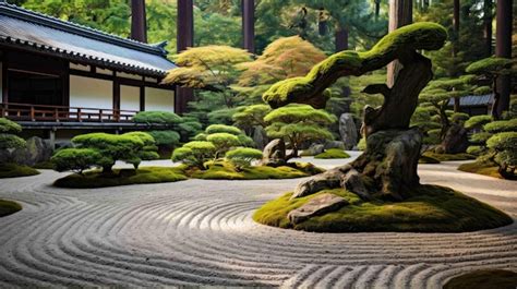 Premium AI Image Bonsai Tree In A Calm Zen Garden Setting