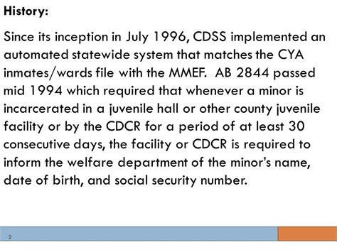 California Youth Authority Cya Welfare Institution Match Wim