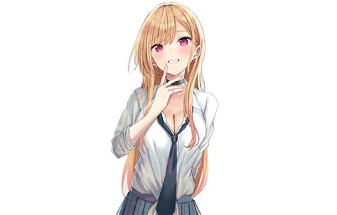 Wallpaper Kawaii Girl Sexy Anime Babe Cute Uniform Marin For Mobile And Desktop Section