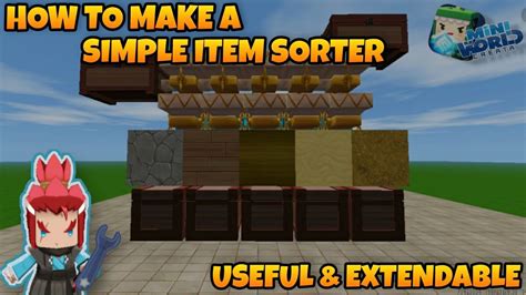 How To Make A Simple Item Sorter Mini World Creata Tutorial Youtube