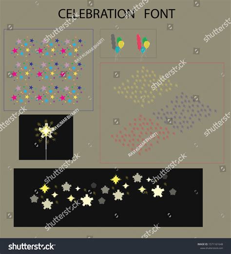 Celebration Font Vector Design Collection 2 Stock Vector (Royalty Free ...