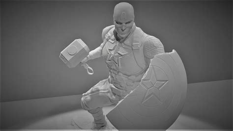 Captain America Stl File 3d Design Marvel Etsy Singapore