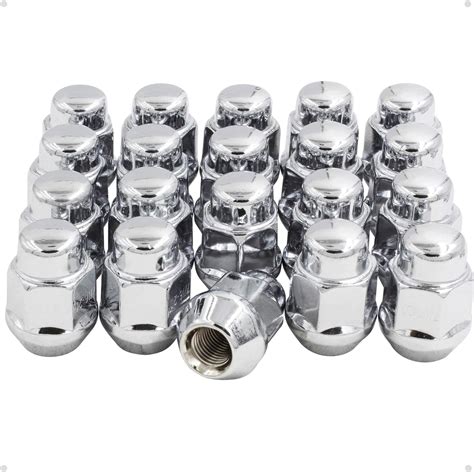 Wheel Accessories Parts Set Of 20 Lug Nut Closed End Bulge Acorn Lug Nuts 138” Long Cone Seat