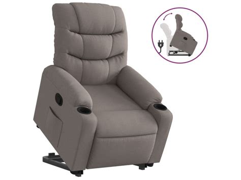 Fauteuil Inclinable Taupe Tissu Conforama