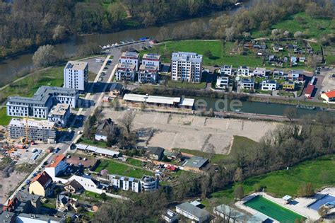 Luftaufnahme Halle Saale Neubau Einer Mehrfamilienhaus Wohnanlage