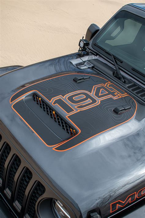 Topographical Color Line 1941 Mojave 392 Hood Decal Jeep Wrangler Gladiator 3 Layer Decal Landb