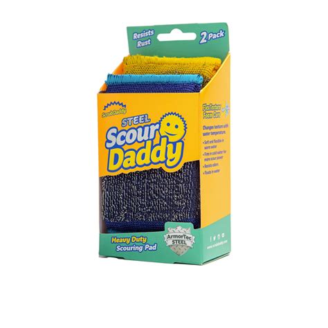 Scrub Daddy Scour Daddy Steel Scouring Pad 2pk Everten