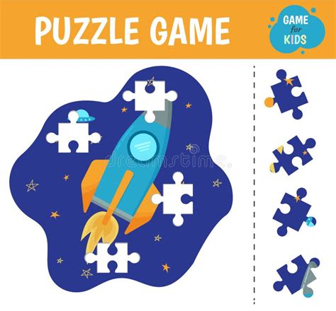 Puzzle game space. stock illustration. Illustration of child - 179005680