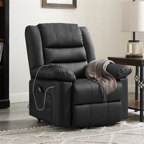 Buy Hillsdale Cedar City Power Lift Faux Leather Recliner With Usb Midnight Black Online In