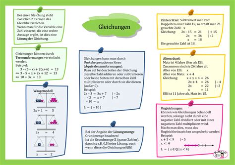 Gleichungen Waage Arbeitsblatt Brent Martin Schule