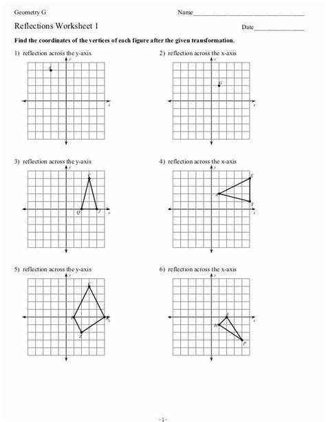 Dilation Worksheet Math