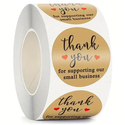 Kraft Paper Thank You Stickers Sealing Stickers Decorative