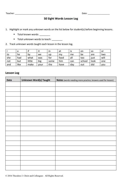 Daily Lesson Log Templates 8 Free Printable Ms Word Formats Samples