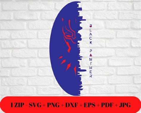 Black Panther SVG PNG Wakanda Forever Dxf Eps Pdf Silhouette Cut