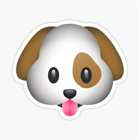 "Dog Emoji" Sticker by InspiredVisions | Redbubble