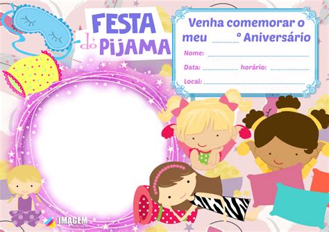 Convite De Festa Do Pijama 40 Modelos Para Sua Festa